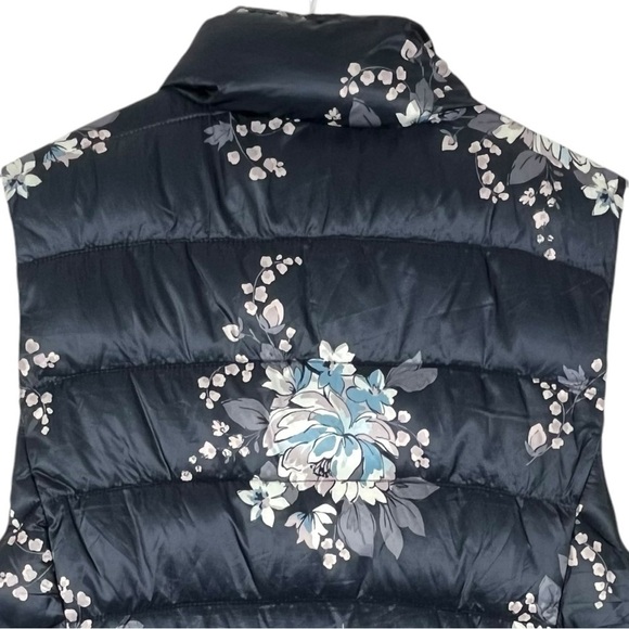 Loft Floral Women’s Puffer Vest Steel Grey Size XS - Picture 4 of 15